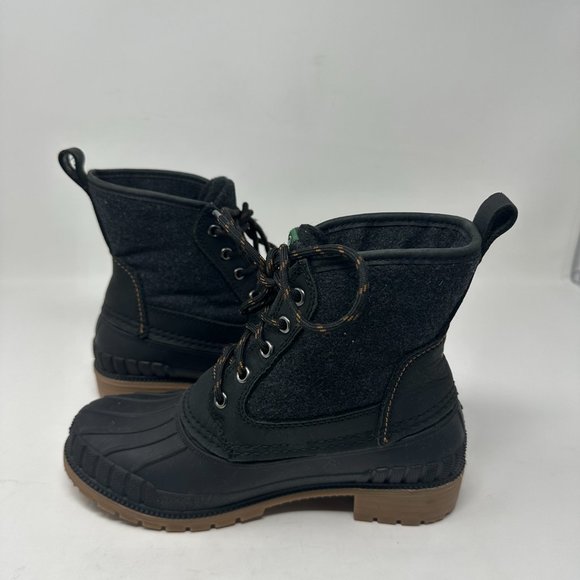 Kamik Sienna Mid Waterproof Black Winter Boot Rubber Wool 200 g Thinsulate - Picture 4 of 16